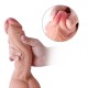 Hismith Sex Attachments, 8.6 Inches Double Layered Dildo, Super High Simulation Silicone Dildo (Flesh)