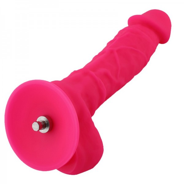 9" Rose Red Realistic Silicone Dildo with KliclokConnector