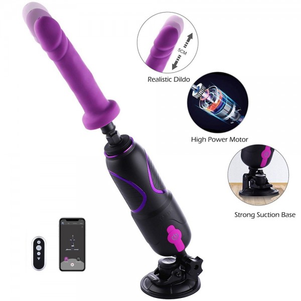 APP Controlled Hismith Pro Traveler, Discreet Portable Sex Machine With Body-Safe KlicLok System Dildo