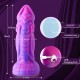 Hismith 8'' Vibrating Dildo with 3 Speeds + 4 Modes, Slightly Curved Silicone Dong for Sex Machines