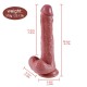 7.5 inch Jelly Realistic Dildo Sex Toy with a Sturdy Suction Cup Base - Red