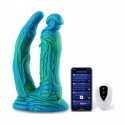 Monster Fantasy Silicone Dildo: Vibrating Dual Dildos with Suction Cup, Bluetooth Pleasure Toy for Women