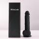 KlicLok 21 cm Silicone Dildo Flexible Lifelike Silicone Black Dildo with Keel for KlicLok Sex Machines, Intermediate Series