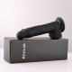 KlicLok 21 cm Silicone Dildo Flexible Lifelike Silicone Black Dildo with Keel for KlicLok Sex Machines, Intermediate Series