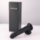 KlicLok 21 cm Silicone Dildo Flexible Lifelike Silicone Black Dildo with Keel for KlicLok Sex Machines, Intermediate Series