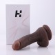 Hismith 8.14 Inch Realistic Silicone Dildo，5.82 Inch Insertable length Cock with Powerful Suction cup