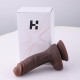 Hismith 8.14 Inch Realistic Silicone Dildo，5.82 Inch Insertable length Cock with Powerful Suction cup